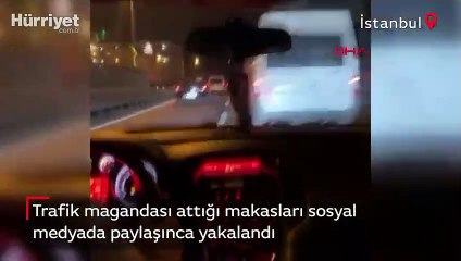 Trafik magandası attığı makasları sosyal medyada paylaşınca yakalandı