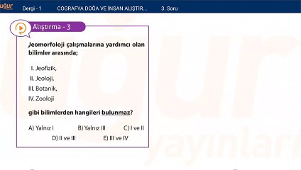 Coğrafya - Doğa ve insan - Alıştırmalar Soru: 3