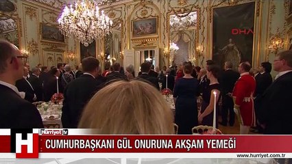 DANİMARKA'DA CUMHURBAŞKANI GÜL ONURUNA AKŞAM YEMEĞİ VERİLDİ