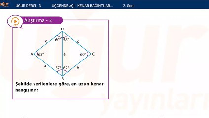 Geometri - Kenar Bağlantıları - Alıştırmalar : 2