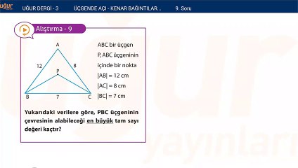 Geometri - Kenar Bağlantıları - Alıştırmalar : 9