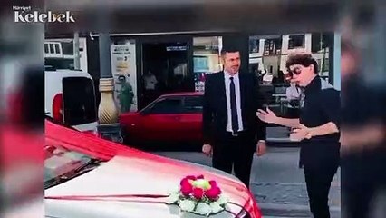 Yılmaz Morgül, düğün arabasının önünü kesti harçlık aldı