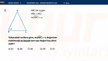 Geometri - Kenar Bağlantıları - Test Soru : 2