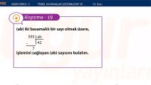 Temel Matematik - Temel kavramlar Çözümleme ve Dört İşlem Alıştırmalar : 19
