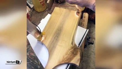 Tahta levhayı elektrikle yakıp muhteşem desen vermek