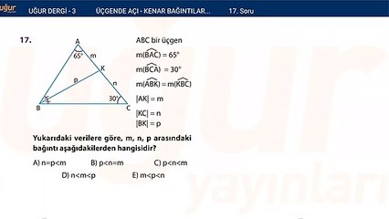 Geometri - Kenar Bağlantıları - Test Soru : 17