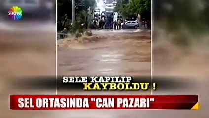 Taşan selde dal parçası ölüme itti