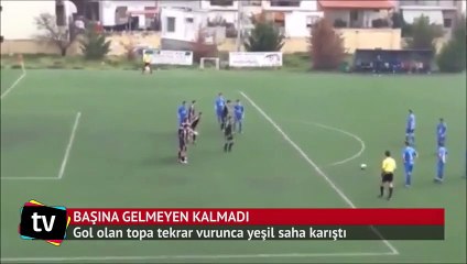 Futbol maçında inanılmaz olay