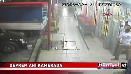 DEPREM ANI GÜVENLİK KAMERASINDA