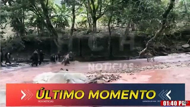 Pobladores realizan búsqueda de una persona que fue arrastrado por un río en Siguatepeque