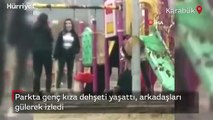 Genç kızı saçlarından tutup tekme tokat dövdü! Parkta dehşet anları