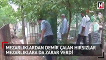 Hırsızlar demir için mezarlara zarar verdi