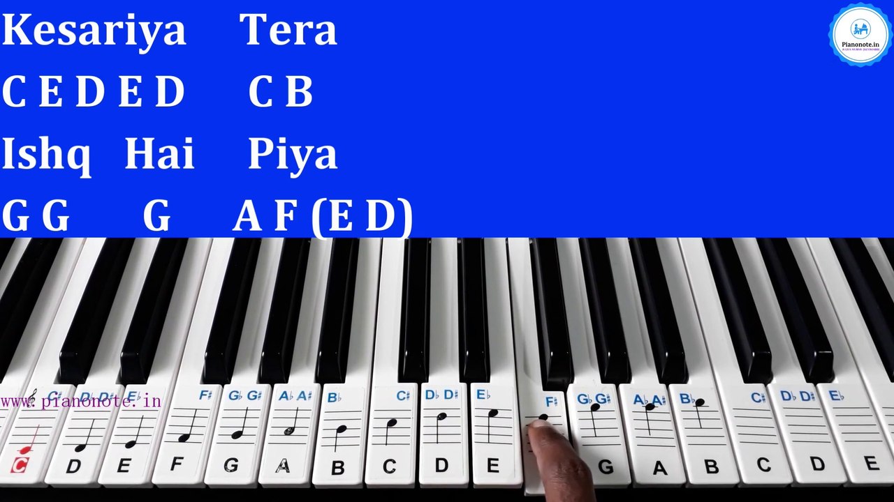 Kesariya Tera - Piano Tutorial with Notes | Brahamastra: Part One - Shiva | Julius Murmu Keyboard