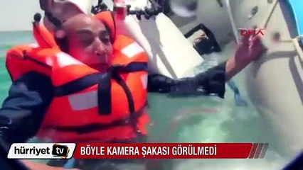 Köpek balığını görünce korkudan defalarca şehadet getirdi