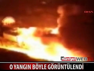 11 KİŞİNİN HAYATINI KAYBETTİĞİ YANGIN BÖYLE GÖRÜNTÜLENDİ
