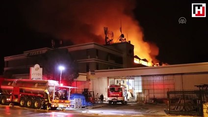 Denizli'de tekstil fabrikasında yangın