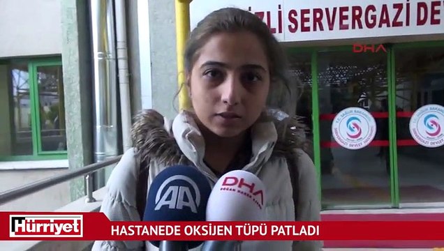 Hastanede oksijen tüpü patladı
