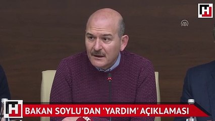 Bakan Soylu'dan 'yardım' açıklaması