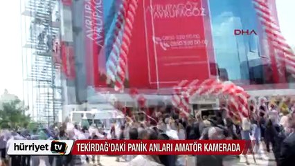 Tekirdağ'da deprem anı amatör kamerada