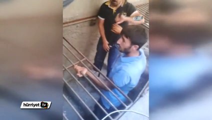 Top peşinde koşan çocuk mazgal demirlerine sıkıştı