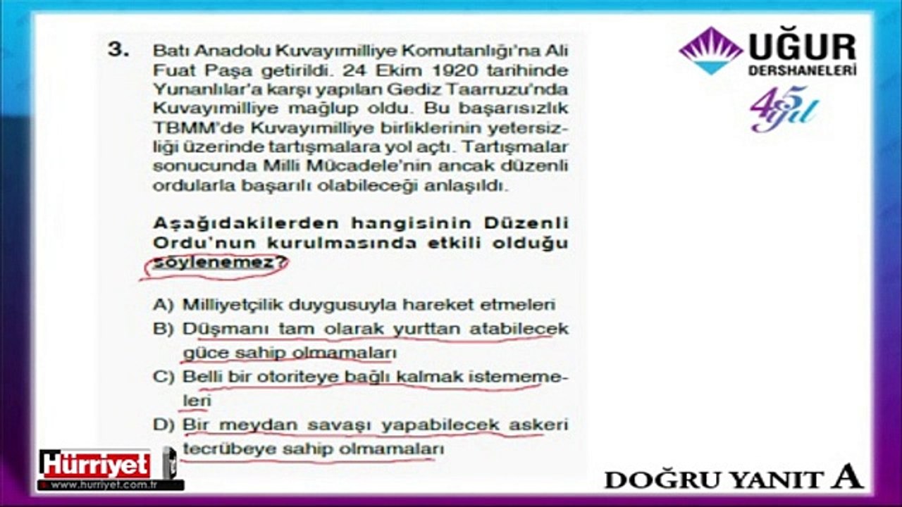 SOSYAL BİLGİLER SORULARININ ÇÖZÜMLERİ