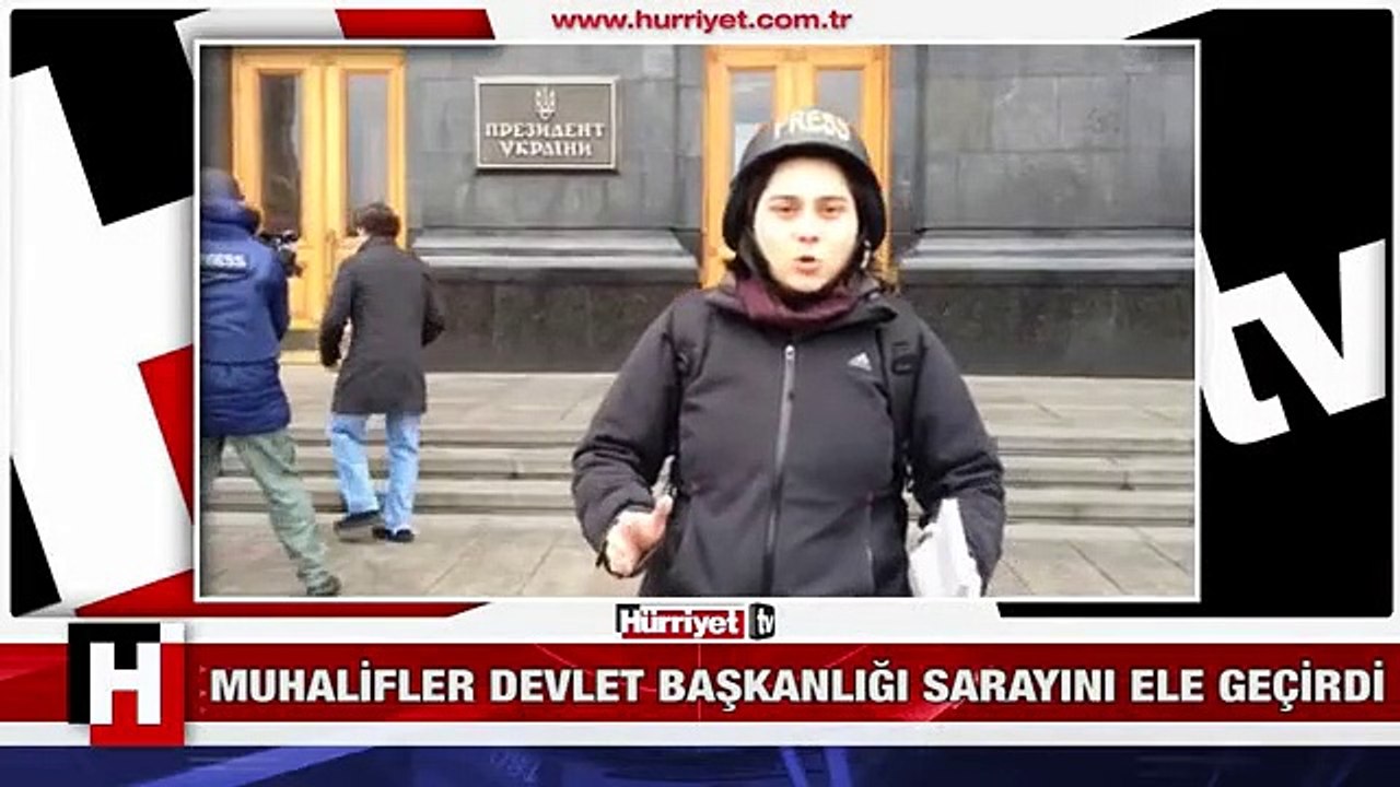 UKRAYNA'DA MUHALİFLER DEVLET BAŞKANLIĞI SARAYINI ELE GEÇİRDİ