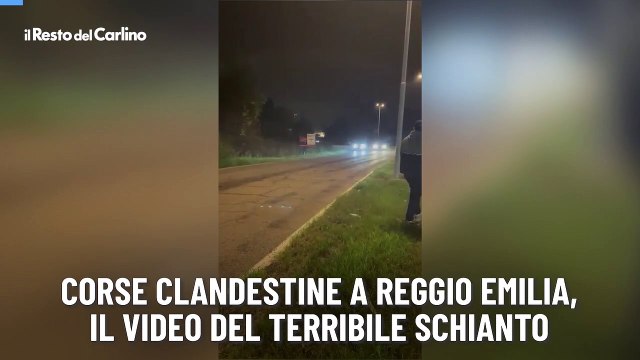 Corse clandestine a Reggio Emilia, il video del terribile schianto