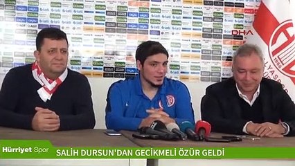 Antalyaspor'a imza atan Salih Dursun günah çıkardı