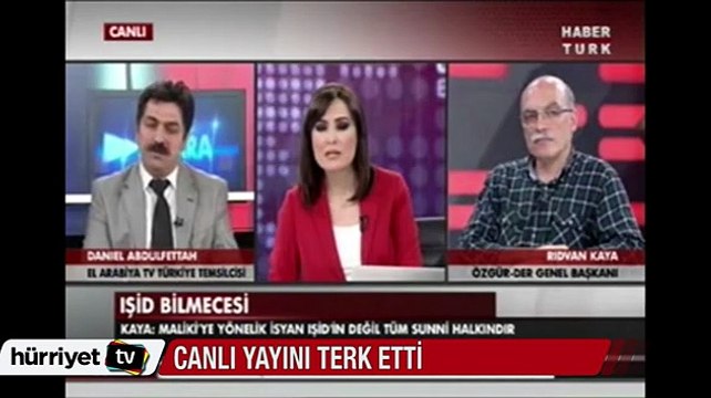 'Biz kimiz konuşalım' diyerek canlı yayını terk etti