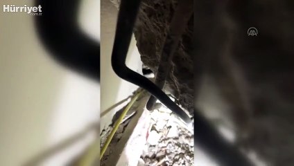 Göçük altı kamera ile yeri tespit edilen çocuk enkaz çıkarıldı