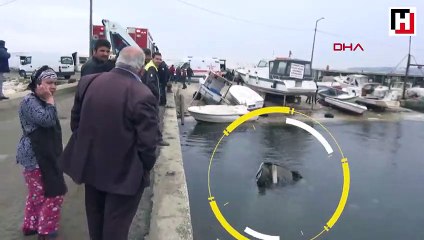 Silivri'de otomobil denize uçtu