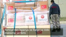 Türkiye'den İspanya ve İtalya'ya tıbbi malzeme yardımı