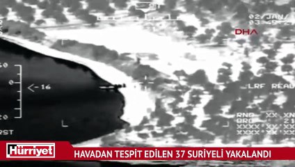İzmir’de havadan tespit edilen 37 Suriyeli yakalandı