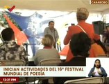 Carabobo | Más de 60 poetas participan en las actividades del XVI Festival Mundial de Poesía