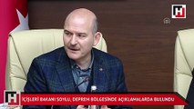 İçişleri Bakanı Soylu, deprem bölgesinde açıklamalarda bulundu