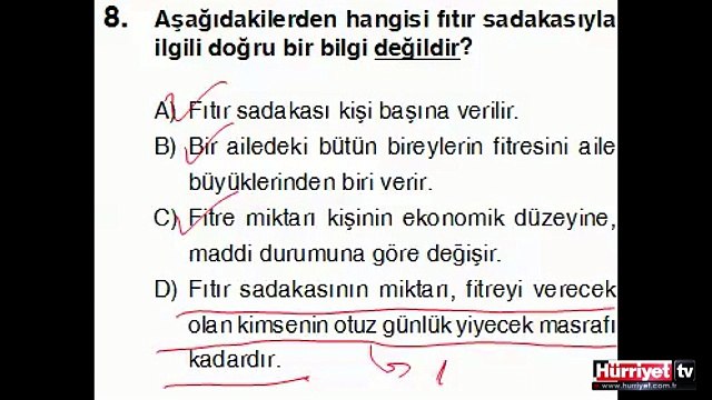 DİN KÜLTÜRÜ VE AHLAK BİLGİSİ SORULARININ ÇÖZÜMLERİ