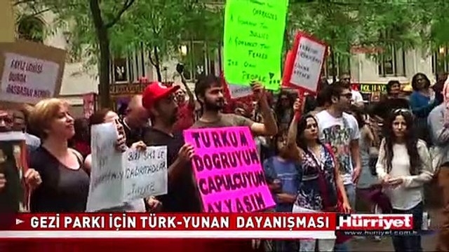 NEW YORK'TA GEZİ PARKI İÇİN TÜRK-YUNAN DAYANIŞMASI