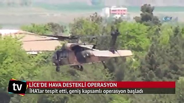 Lice'de geniş kapsamlı ve hava destekli operasyon