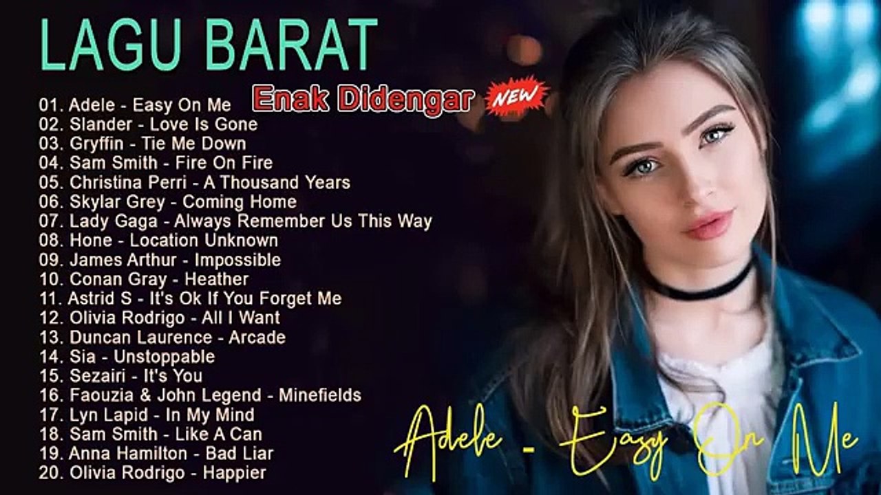 Lagu Barat Slow Enak Didengar [SPOTIFY PLAYLIST 2022] | Easy On Me, Love Is Gone, Tie Me Down