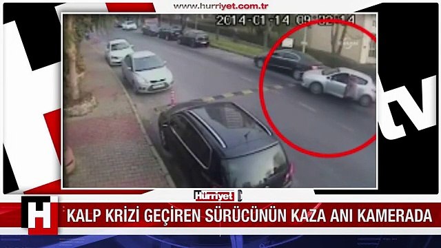 DİREKSİYON BAŞINDA KALP KRİZİ GEÇİREN SÜRÜCÜNÜN KAZA ANI