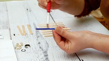 Dondurma Çubuklarından Takı Askısı | Yaparım Bilirsin