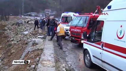Otomobil dereye uçtu: 1 ölü, 3 yaralı