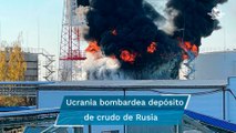 Ucrania responde a Rusia y bombardea depósito de crudo