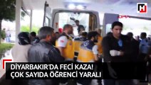 Diyarbakır'da feci kaza! Çok sayıda öğrenci yaralı