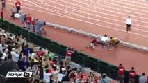 Dünyanın en hızlı adamı Usain Bolt'u böyle devirdiler!