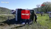 Erzincan-Sivas karayolunda otobüs devrildi
