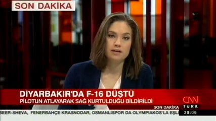 Diyarbakır'da askeri uçak düştü