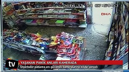 Diyarbakır'da patlama anı güvenlik kameralarına yansıdı