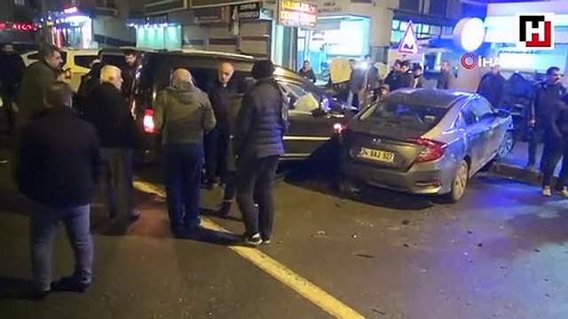 Park halindeki araçlar faciayı önledi