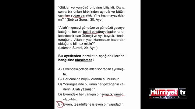 DİN KÜLTÜRÜ VE AHLAK BİLGİSİ SORULARININ ÇÖZÜMLERİ